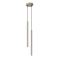 LAMPAMI - beżowa lampa sufitowa wisząca, tuby sufitowe, lampa dekoracyjna, podwójna lampa wisząca, lampa do kuchni nad wyspę, przytulna lampa do sypialni, oświetlenie nad kanapą w salonie PASTELO 2 taupe sollux