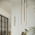LAMPAMI - beżowa lampa sufitowa wisząca, tuby sufitowe, lampa dekoracyjna, podwójna lampa wisząca, lampa do kuchni nad wyspę, przytulna lampa do sypialni, oświetlenie nad kanapą w salonie PASTELO 2 taupe sollux