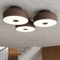 LAMPAMI - lampa sufitowa brązowa okrągła, plafon sufitowy, lampa do kuchni, lampa do pokoju sufitowa, lampa do sypialni, lampa do salonu, nowoczesna lampa do przedpokoju, lampa retro OMIQ brązowy sollux