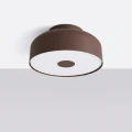 LAMPAMI - lampa sufitowa brązowa okrągła, plafon sufitowy, lampa do kuchni, lampa do pokoju sufitowa, lampa do sypialni, lampa do salonu, nowoczesna lampa do przedpokoju, lampa retro OMIQ brązowy sollux