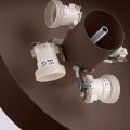 LAMPAMI - lampa sufitowa brązowa okrągła, plafon sufitowy, lampa do kuchni, lampa do pokoju sufitowa, lampa do sypialni, lampa do salonu, nowoczesna lampa do przedpokoju, lampa retro OMIQ brązowy sollux