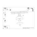 LAMPAMI - lampa sufitowa brązowa okrągła OMIQ brązowy sollux szkic