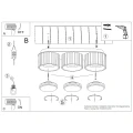 LAMPAMI - minimalistyczna lampa sufitowa potrójna MODO 3 szałwiowy sollux szkic