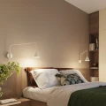 LAMPAMI - kaszmirowy kinkiet ścienny z włącznikiem, lampa ścienna na wysięgniku ruchomym, lampka do czytania, oświetlenie nad kanapą w salonie, kinkiet ścienny regulowany NOX 1 kaszmirowy sollux