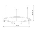 LAMPAMI - nowoczesny żyrandol do salonu granatowy FOURTY ROUND LED NOWODVORSKI szkic