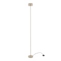 LAMPAMI - nowoczesna lampa stojąca do salonu, lampa podłogowa beżowa, lampa stojąca do salonu nowoczesna, wysoka lampa ledowa podłogowa, lampa do sypialni NOA BEIGE LED