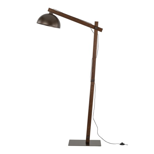 LAMPAMI - lampa stojąca drewno, lampa podłogowa, lampa stojąca podłogowa do salonu, lampa z drewna stojąca, lampa do czytania książek OSLO BROWN