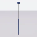 LAMPAMI - niebieska lampa wisząca tuba sufitowa, pojedyncza lampa wisząca, lampa dekoracyjna, oświetlenie nad kanapą w salonie, oświetlenie do sypialni, oświetlenie w łazience przy lustrze PASTELO 1 ultramaryna sollux