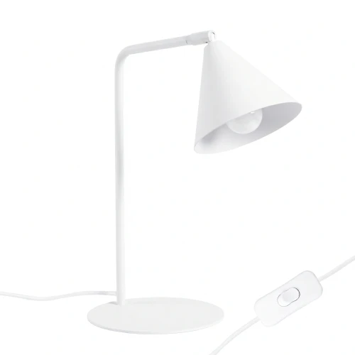 LAMPAMI - biała lampka na biurko do nauki, lampa stojąca biała, lampka do czytania książek, lampka do pokoju dziecka, lampa biurkowa NOX biała sollux