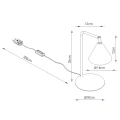 LAMPAMI - biała lampka na biurko do nauki, lampa biurkowa NOX biała sollux szkic
