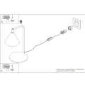 LAMPAMI - biała lampka na biurko do nauki, lampa biurkowa NOX biała sollux szkic