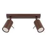 Lampa na sufit regulowana podwójna brązowa plafon sufitowy 2xGU10 RING 2