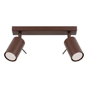 Lampa na sufit regulowana podwójna brązowa plafon sufitowy 2xGU10 RING 2
