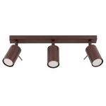 Lampa na sufit regulowana potrójna brązowa plafon sufitowy 3xGU10 RING 3L brązowy
