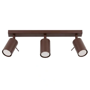 Lampa na sufit regulowana potrójna brązowa plafon sufitowy 3xGU10 RING 3L brązowy
