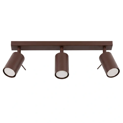 LAMPAMI - lampa na sufit regulowana potrójna, plafon sufitowy, lampa do kuchni nowoczesna, lampa na korytarz, lampa do garderoby, lampa sufitowa regulowana RING 3L brązowy sollux