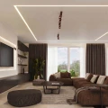 LAMPAMI - lampa na sufit regulowana potrójna, plafon sufitowy, lampa do kuchni nowoczesna, lampa na korytarz, lampa do garderoby, lampa sufitowa regulowana RING 3L brązowy sollux