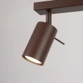 LAMPAMI - lampa na sufit regulowana potrójna, plafon sufitowy, lampa do kuchni nowoczesna, lampa na korytarz, lampa do garderoby, lampa sufitowa regulowana RING 3L brązowy sollux