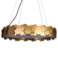 LAMPAMI - żyrandol ledowy złoty, nowoczesny żyrandol do salonu, lampa wisząca ring, lampa sufitowa wisząca,  lampa nad stół, lampa do salonu, lampa do sypialni, lampa wisząca SOHO GOLD