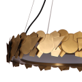 LAMPAMI - żyrandol ledowy złoty, nowoczesny żyrandol do salonu, lampa wisząca ring, lampa sufitowa wisząca,  lampa nad stół, lampa do salonu, lampa do sypialni, lampa wisząca SOHO GOLD