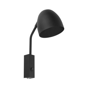 Kinkiet ścienny z włącznikiem czarny metalowy 1xE27 SOHO BLACK