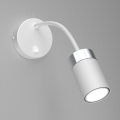 LAMPAMI - kinkiet z włącznikiem, elastyczna lampka do czytania książek, elegancki kinkiet ścienny z włącznikiem, oświetlenie nad kanapą w salonie, kinkiet nad łóżko, biały kinkiet ścienny  flex Joker