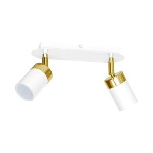 Lampa sufitowa biała regulowana podwójna 2xGU10 JOKER WHITE GOLD