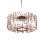 Metalowa lampa wisząca pojedyncza kolor sjena palona/terakota 170 cm 1xGX53 KENAI C