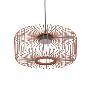 Metalowa lampa wisząca pojedyncza kolor sjena palona/terakota 170 cm 1xGX53 KENAI C