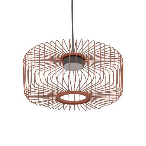 LAMPAMI - metalowa lampa wisząca pojedyncza, nowoczesny żyrandol druciany, lampa wisząca ażurowa, designerska lampa wisząca długa KENAI C NOWODVORSKI