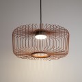 LAMPAMI - metalowa lampa wisząca pojedyncza, nowoczesny żyrandol druciany, lampa wisząca ażurowa, designerska lampa wisząca długa KENAI C NOWODVORSKI