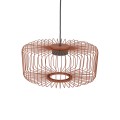 LAMPAMI - metalowa lampa wisząca pojedyncza, nowoczesny żyrandol druciany, lampa wisząca ażurowa, designerska lampa wisząca długa KENAI C NOWODVORSKI