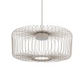 LAMPAMI - beżowa lampa wisząca pojedyncza metalowa, żyrandol do salonu nowoczesny, metalowa lampa z drutu, designerska lampa wisząca długa, lampa nad stół, lampa na antresolę, lampa sufitowa młodzieżowa KENAI C NOWODVORSKI