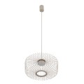 LAMPAMI - beżowa lampa wisząca pojedyncza metalowa, żyrandol do salonu nowoczesny, metalowa lampa z drutu, designerska lampa wisząca długa, lampa nad stół, lampa na antresolę, lampa sufitowa młodzieżowa KENAI C NOWODVORSKI