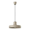 LAMPAMI - beżowa lampa do kuchni nowoczesna, metalowa lampa skandynawska, oświetlenie do jadalni nad stół, oświetlenie nad wyspę kuchenną, lampa nad barek, długa lampa wisząca, lampa do kuchni wisząca pojedyncza BILO taupe solux