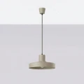 LAMPAMI - beżowa lampa do kuchni nowoczesna, metalowa lampa skandynawska, oświetlenie do jadalni nad stół, oświetlenie nad wyspę kuchenną, lampa nad barek, długa lampa wisząca, lampa do kuchni wisząca pojedyncza BILO taupe solux