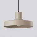 LAMPAMI - beżowa lampa do kuchni nowoczesna, metalowa lampa skandynawska, oświetlenie do jadalni nad stół, oświetlenie nad wyspę kuchenną, lampa nad barek, długa lampa wisząca, lampa do kuchni wisząca pojedyncza BILO taupe solux