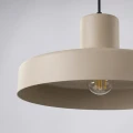 LAMPAMI - beżowa lampa do kuchni nowoczesna, metalowa lampa skandynawska, oświetlenie do jadalni nad stół, oświetlenie nad wyspę kuchenną, lampa nad barek, długa lampa wisząca, lampa do kuchni wisząca pojedyncza BILO taupe solux