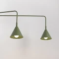 LAMPAMI - kinkiet ścienny z włącznikiem,  podwójny kinkiet ścienny, lampka nocna do czytania w łóżku, oświetlenie nad kanapą w salonie, kinkiet do pokoju młodzieżowego,  kinkiet regulowany z wysięgnikiem NOX 2 zielona oliwka sollux