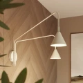 LAMPAMI - kinkiet ścienny z włącznikiem, kinkiet w salonie, lampka nocna do czytania w łóżku, oświetlenie nad kanapą w salonie, lampa ścienna z wyłącznikiem, lampa do sypialni, kinkiet do pokoju młodzieżowego  NOX 2 sollux