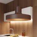 LAMPAMI - lampa do kuchni nowoczesna wisząca brązowa, lampa nad stół, lampa do jadalni, lampa do kuchni, lampa nad wyspę kuchenną, długa lampa wisząca metalowa,  oświetlenie kuchenne, lampa wisząca BILO brązowa sollux