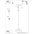 LAMPAMI - lampa do kuchni nowoczesna wisząca BILO szałwiowa sollux szkic