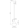 LAMPAMI - kaszmirowa lampa do kuchni wisząca lampa wisząca NOX 25 kaszmir sollux szkic
