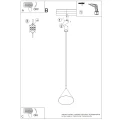 LAMPAMI - kaszmirowa lampa do kuchni wisząca lampa wisząca NOX 25 kaszmir sollux szkic