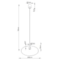 LAMPAMI - kaszmirowa metalowa lampa wisząca z kloszem NOX 40 sollux szkic