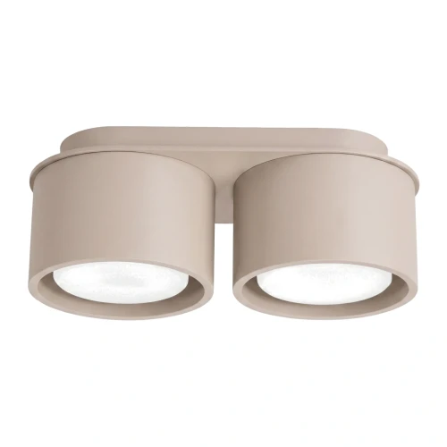 LAMPAMI - beżowa lampa sufitowa, lampa sufitowa podwójna, lampa do kuchni nowoczesna, lampa na sufit do pokoju, oświetlenie na przedpokój, lampa na sufit  MODO 2 taupe sollux