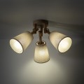 LAMPAMI - żyrandol przysufitowy boho z drewnem, żyrandol do salonu przy suficie,  oświetlenie do sypialni sufitowe, oświetlenie do salonu sufitowe, żyrandol boho, lampa z drewnem VAIO SABIA