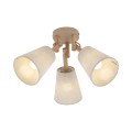 LAMPAMI - żyrandol przysufitowy boho z drewnem, żyrandol do salonu przy suficie,  oświetlenie do sypialni sufitowe, oświetlenie do salonu sufitowe, żyrandol boho, lampa z drewnem VAIO SABIA