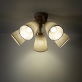 LAMPAMI - żyrandol przysufitowy boho z drewnem, żyrandol do pokoju dziennego, żyrandol do kuchni, przytulna lampa do sypialni, żyrandol do salonu, stylowa lampa do salonu, żyrandol do niskiego salonu VAIO