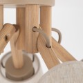 LAMPAMI - żyrandol przysufitowy boho z drewnem, żyrandol do pokoju dziennego, żyrandol do kuchni, przytulna lampa do sypialni, żyrandol do salonu, stylowa lampa do salonu, żyrandol do niskiego salonu VAIO